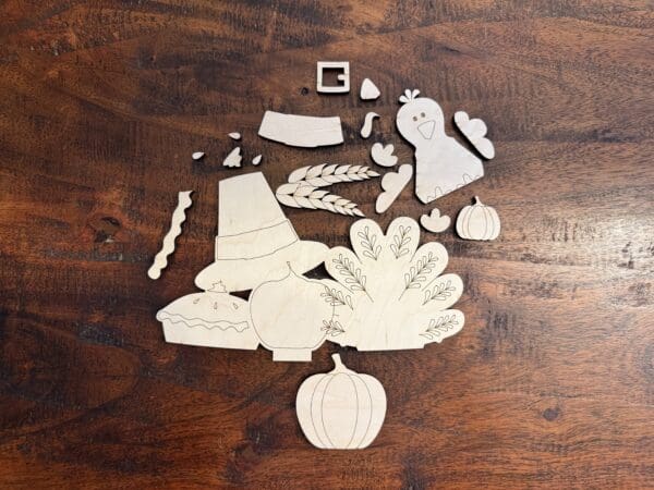 Thanksgiving Turkey For Flower Basket Interchangeable Weave Basket - Image 4