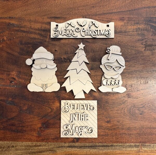 Believe In Magic Christmas Tiered Tray 5 Piece Set - Image 2