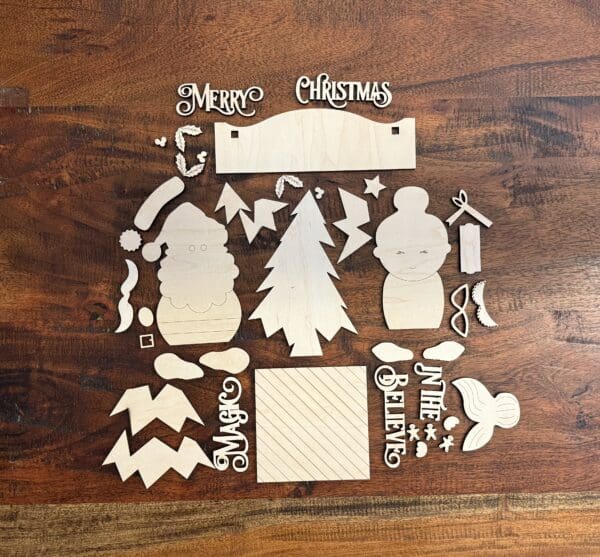 Believe In Magic Christmas Tiered Tray 5 Piece Set - Image 3