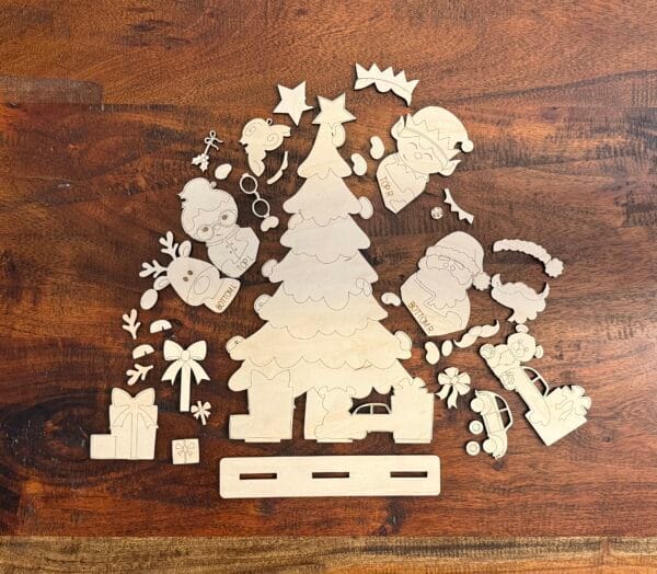 Santa Elf Standing Christmas Tree No Lights Shelf Sitter - Image 3