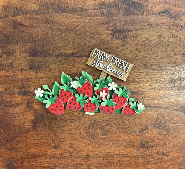 Strawberries For Flower Basket Interchangeable Weave Basket - Image 2