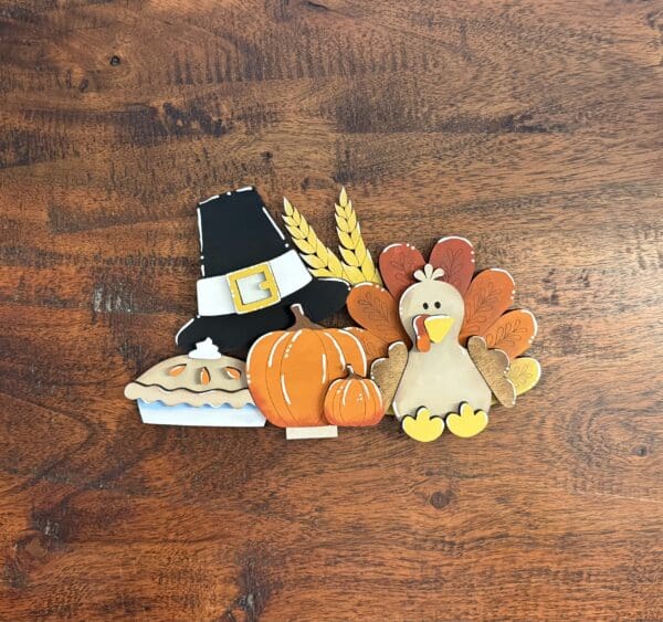 Thanksgiving Turkey For Flower Basket Interchangeable Weave Basket - Image 2