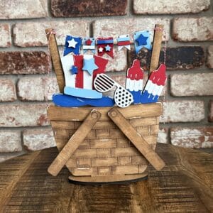 Patriotic For Flower Basket Interchangeable Weave Basket
