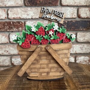 Strawberries For Flower Basket Interchangeable Weave Basket