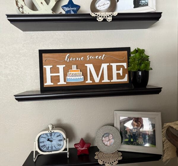 Interchangeable Home Sweet Home Hanging Sign Leaner - Image 4