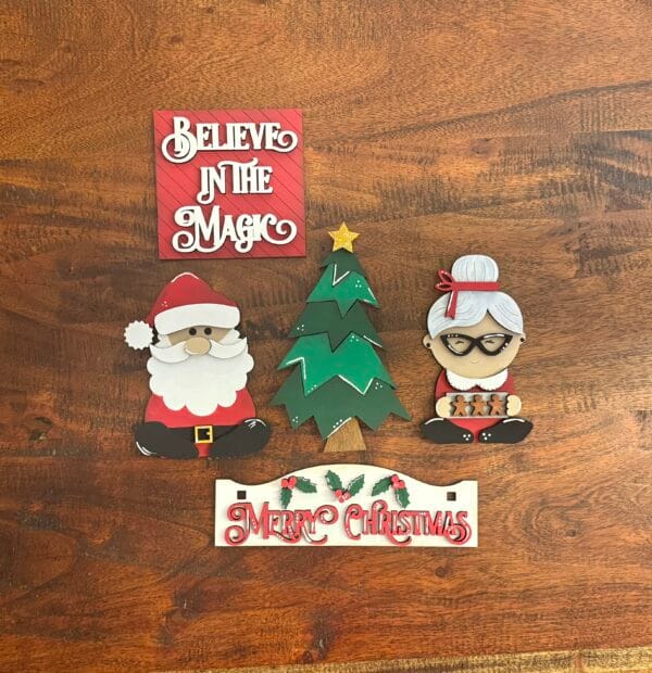Believe In Magic Christmas Tiered Tray 5 Piece Set - Image 4