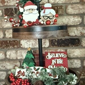 Believe In Magic Christmas Tiered Tray 5 Piece Set