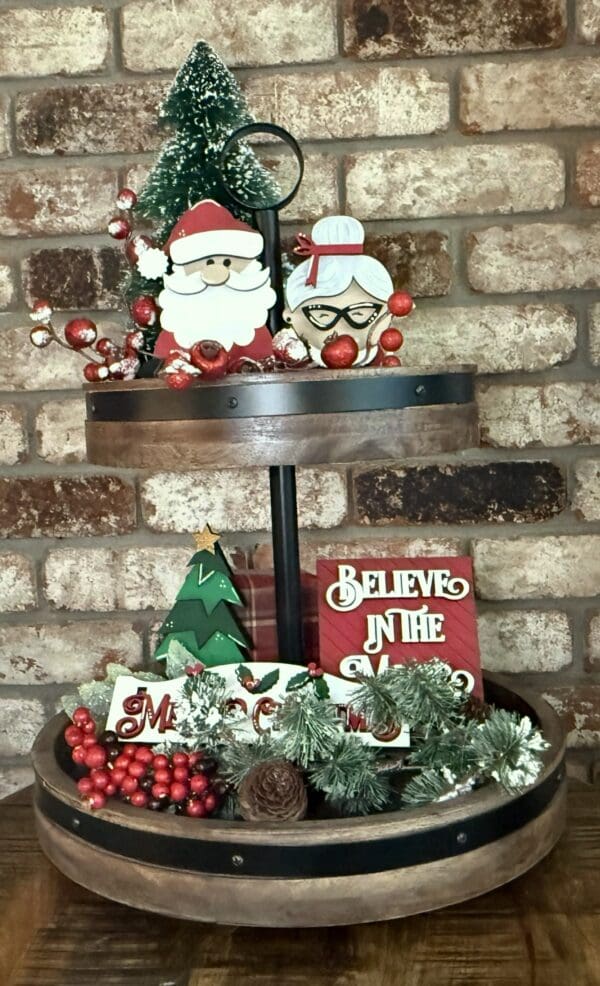 Believe In Magic Christmas Tiered Tray 5 Piece Set