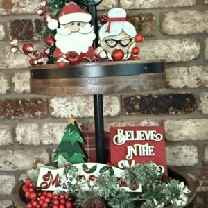 Believe In Magic Christmas Tiered Tray 5 Piece Set