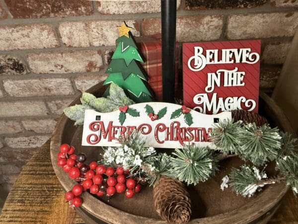 Believe In Magic Christmas Tiered Tray 5 Piece Set - Image 6