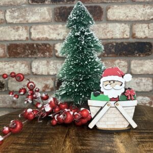 Santa For Small Flower Basket Interchangeable Weave Basket