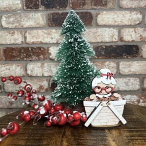 Mrs Claus For Small Flower Basket Interchangeable Weave Basket