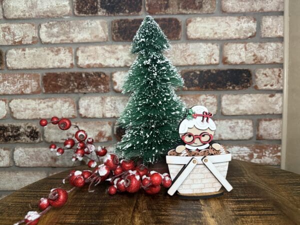 Mrs Claus For Small Flower Basket Interchangeable Weave Basket