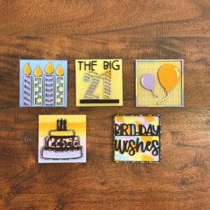 Birthday Interchangeable Squares Mix & Match
