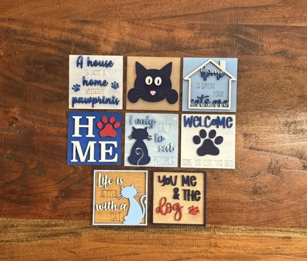 Cats and Dogs Everyday Interchangeable Squares Mix & Match