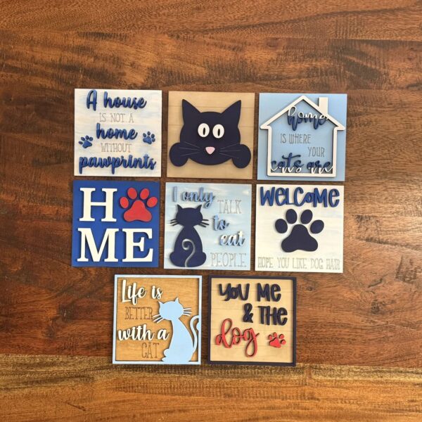 Cats and Dogs Everyday Interchangeable Squares Mix & Match