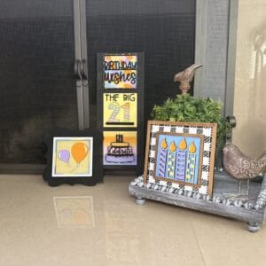 Birthday Interchangeable Squares Set of 5