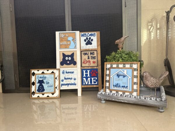 Cats and Dogs Everyday Interchangeable Squares Set of 8