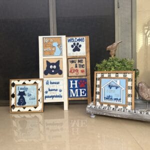 Cats and Dogs Everyday Interchangeable Squares Set of 8