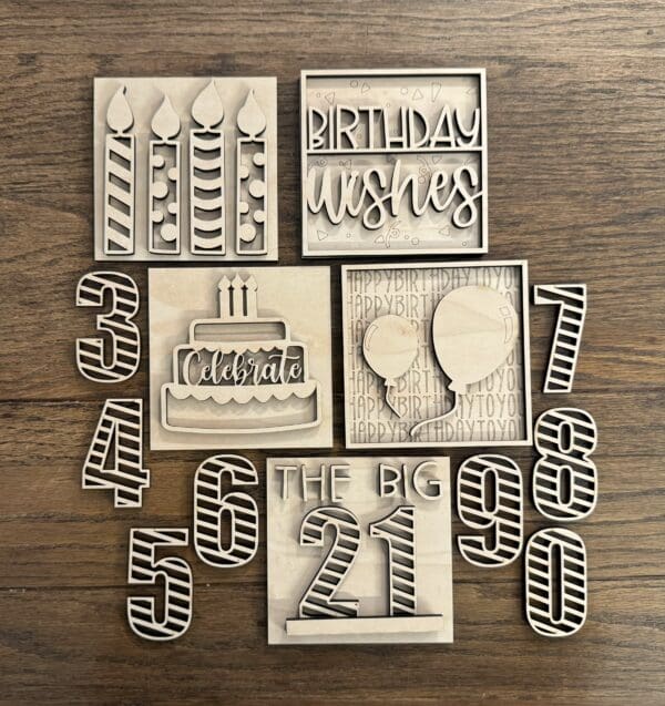 Birthday Interchangeable Squares Set of 5 - Image 3