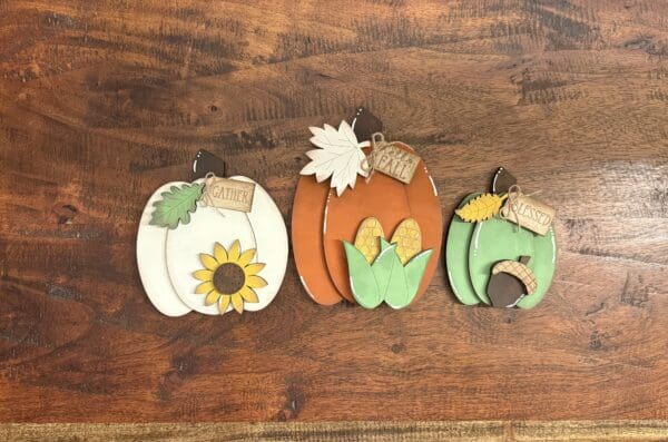 Chunky Pumpkin Shelf Sitters - Set of 3 - Image 4