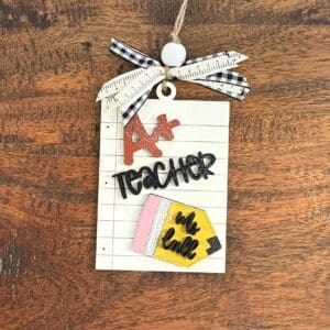 A+ Teacher Custom Tag Christmas Ornaments