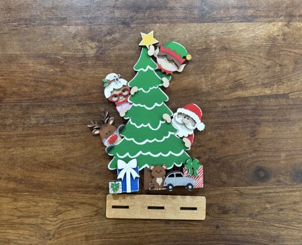 Santa Elf Standing Christmas Tree No Lights Shelf Sitter - Image 4