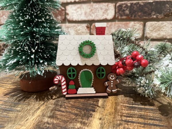 DIY Kids Craft Pop Out Gingerbread House Kit Shelf Sitter