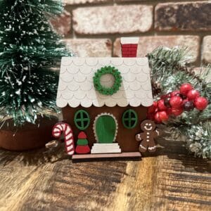 DIY Kids Craft Pop Out Gingerbread House Kit Shelf Sitter