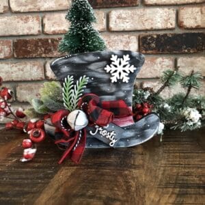 Frosty Snowman Hat Shelf Sitter