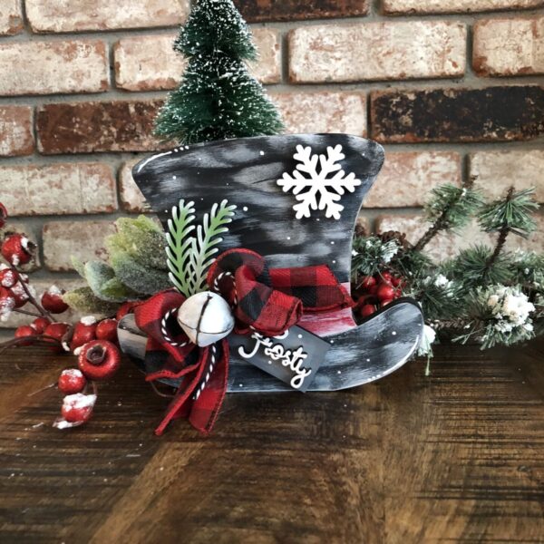 Frosty Snowman Hat Shelf Sitter