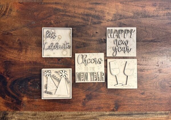 New Years Interchangeable Squares Set of 5 - Image 3