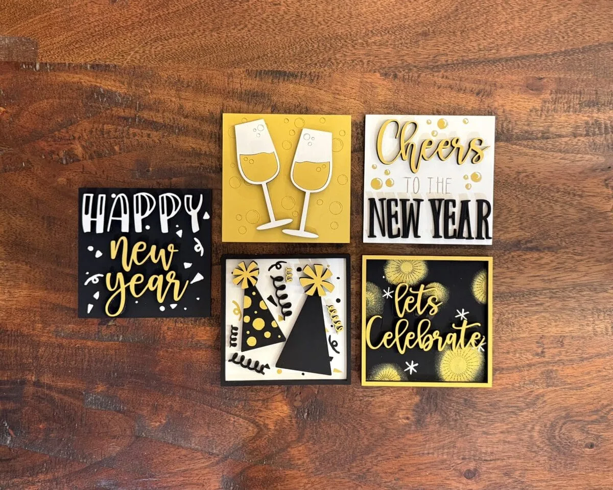 New Years Interchangeable Squares Set of 5 - Image 2