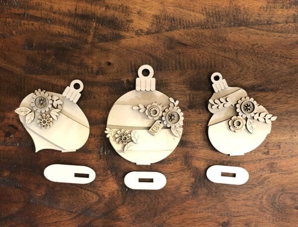 Chunky Floral Christmas Ornaments - Image 2