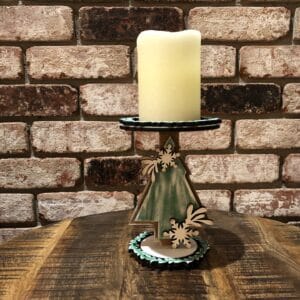 Holiday Candle Holder Christmas Tree Snowflake