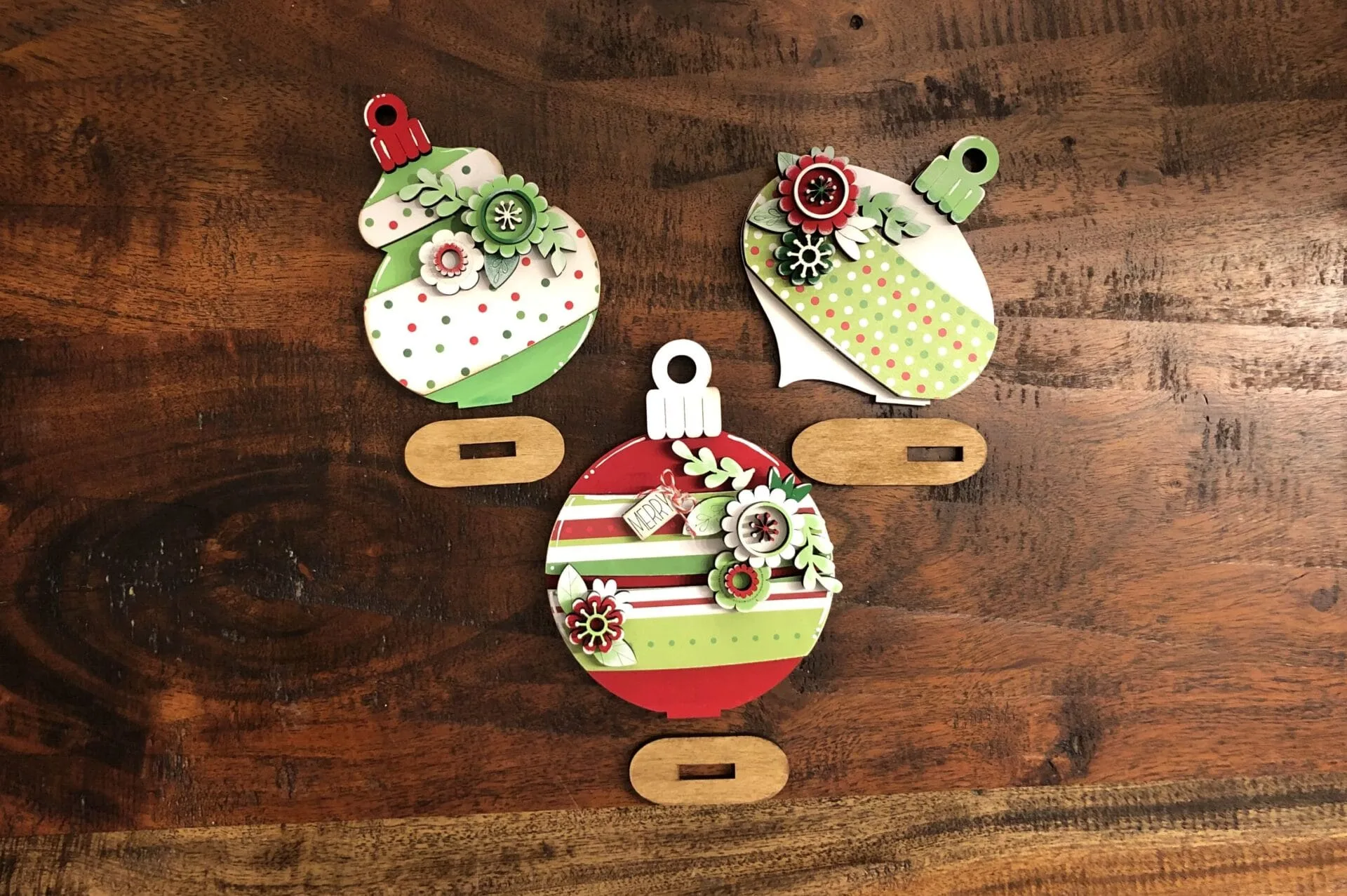Chunky Floral Christmas Ornaments - Image 4