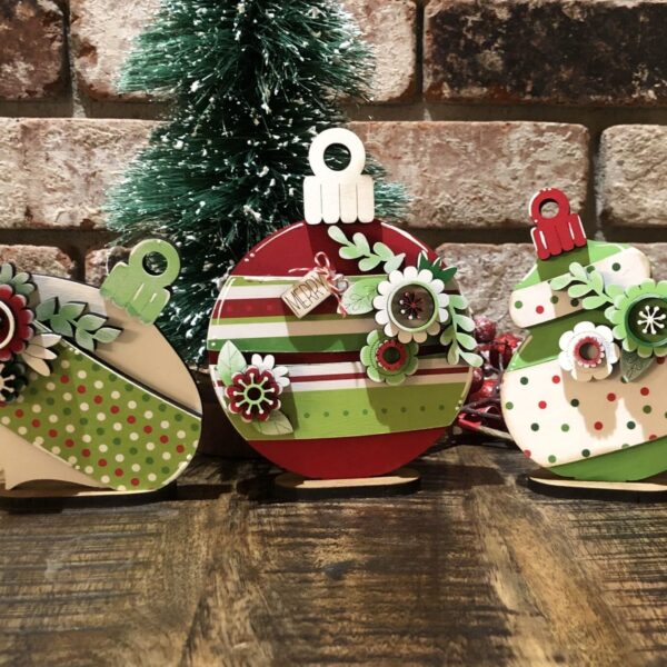 Chunky Floral Christmas Ornaments