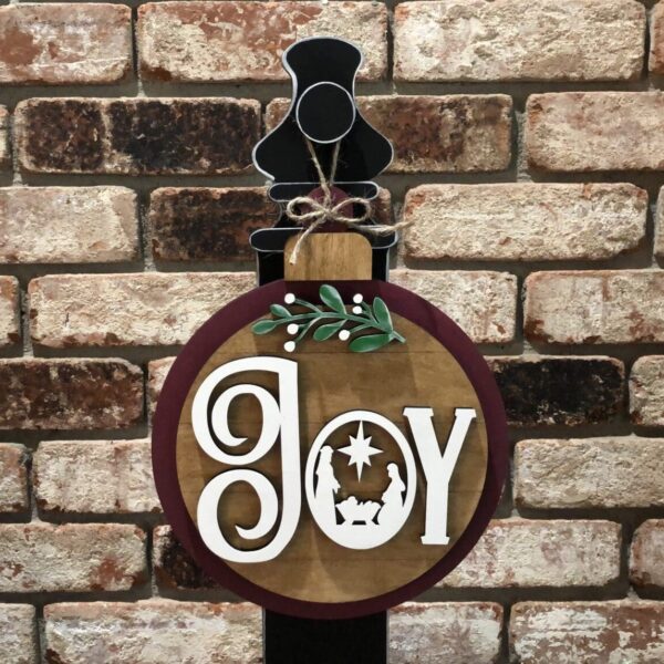 Joy Ornament Nativity Door Hanger