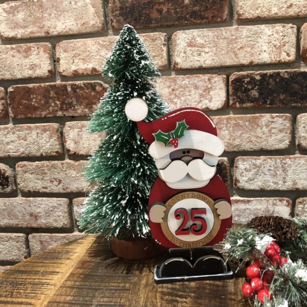 Santa Countdown To Christmas Shelf Sitter