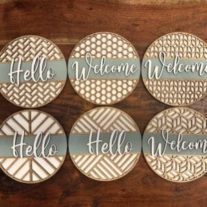 Welcome Hello Custom Door Hanger