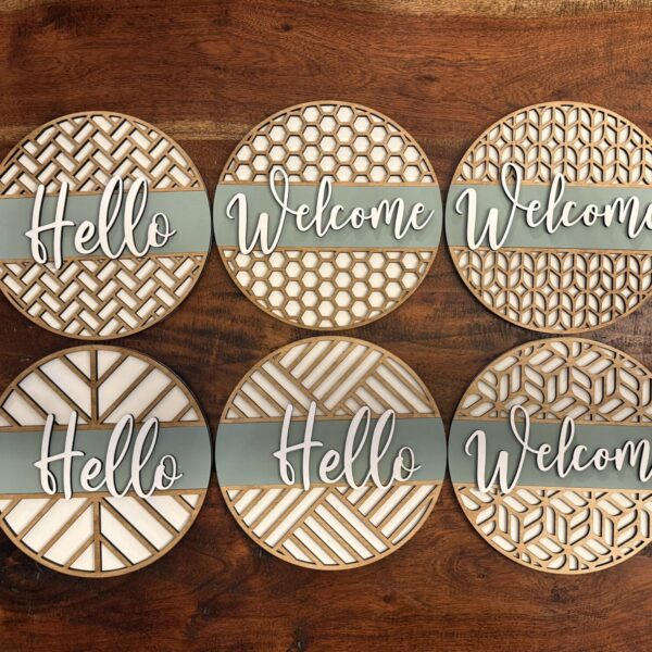 Welcome Hello Custom Door Hanger