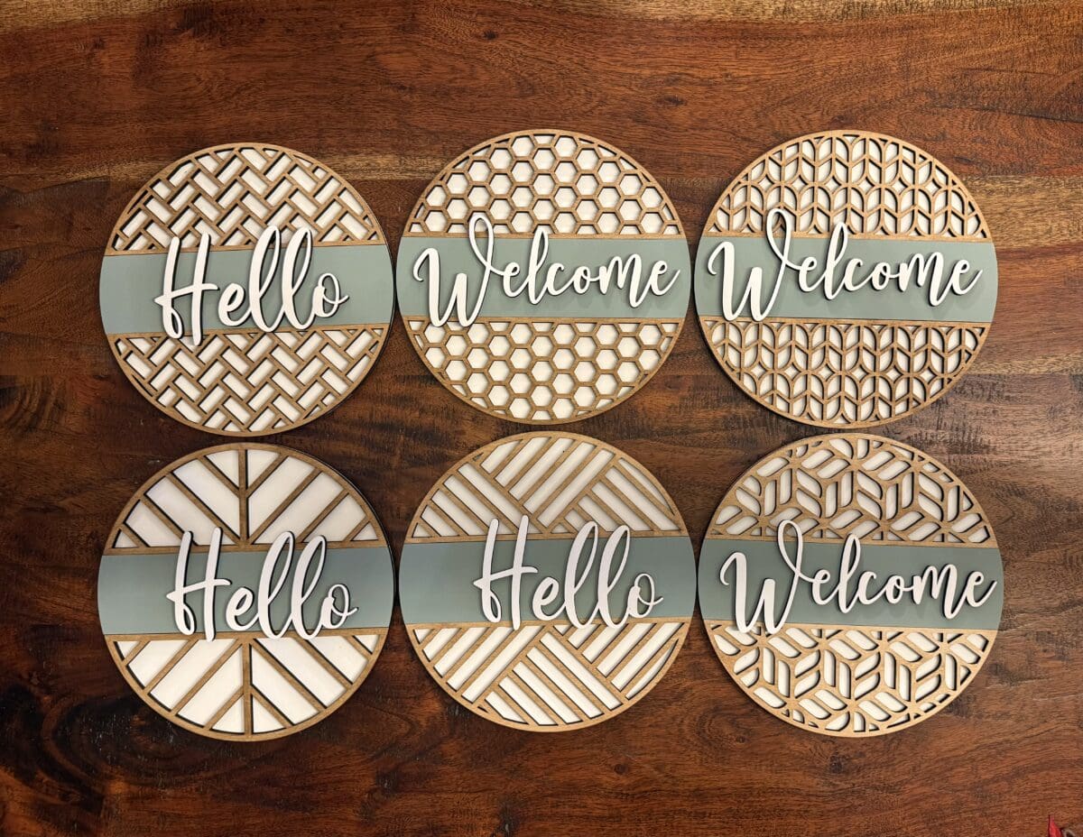 Welcome Hello Custom Door Hanger