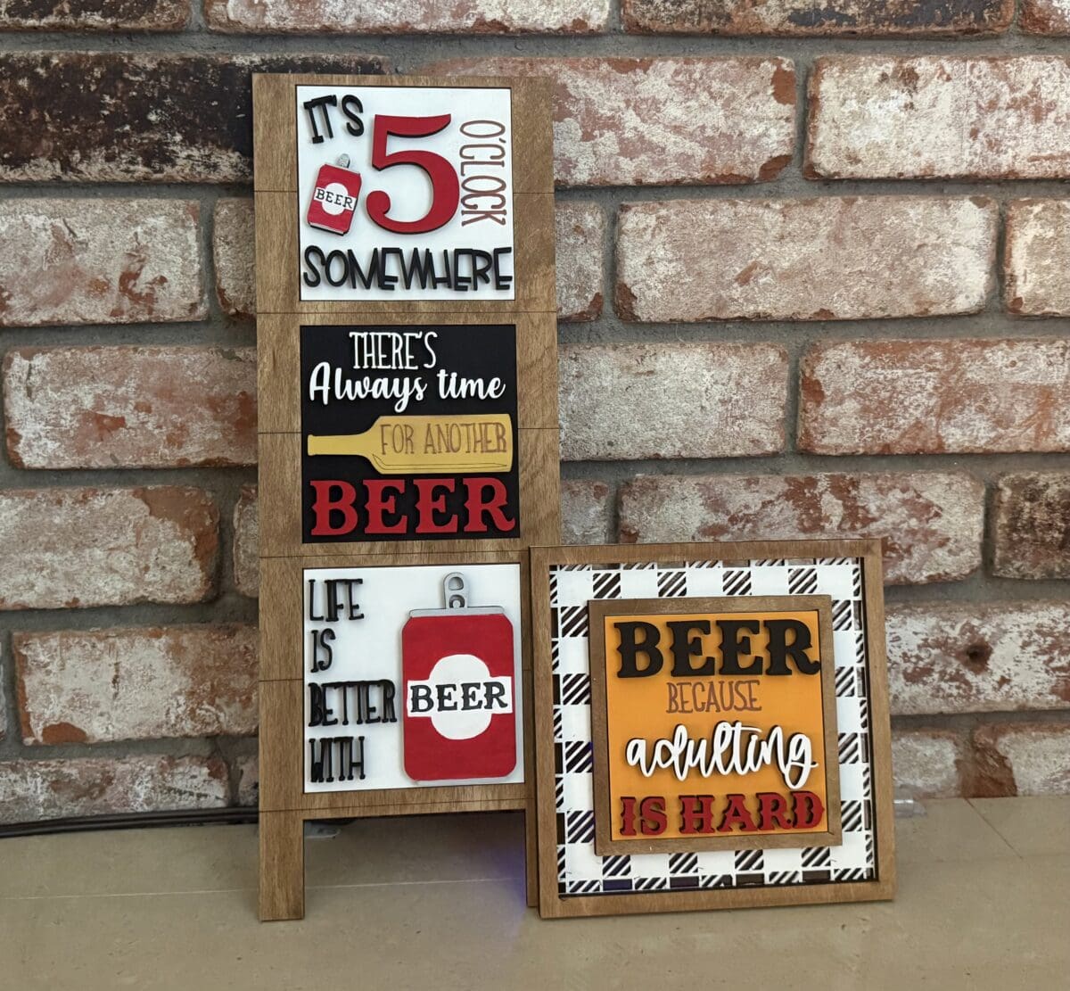 Bar Margarita Beer Wine Interchangeable Squares Mix & Match - Image 4