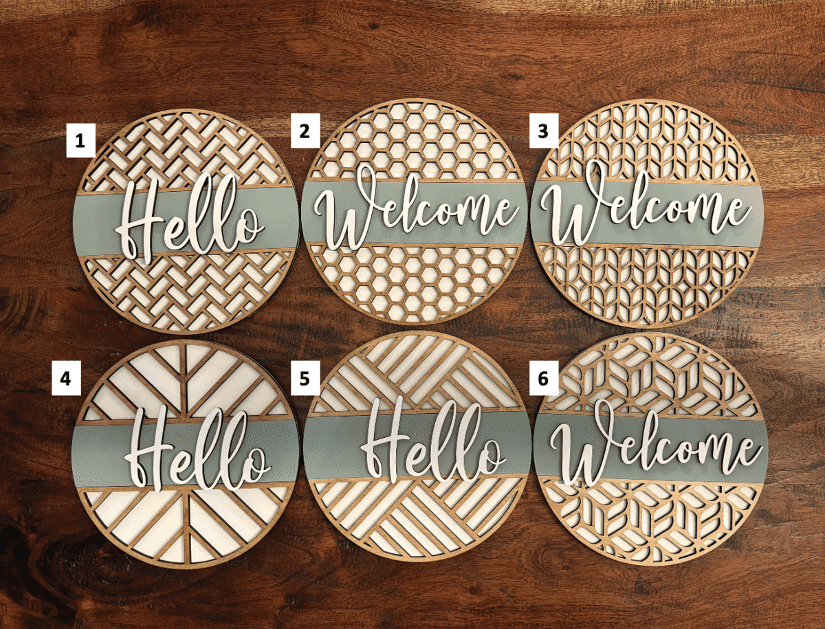 Welcome Hello Custom Door Hanger - Image 2