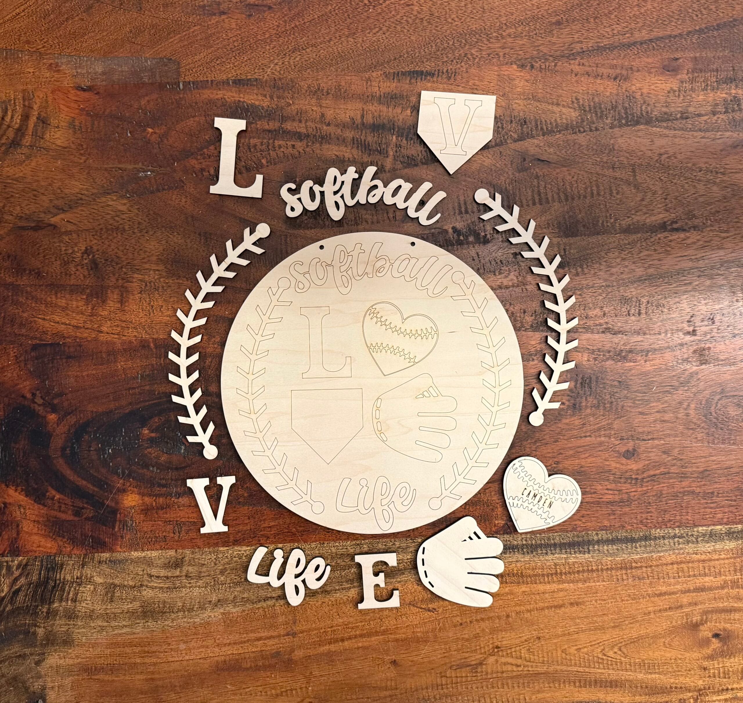 Softball Life Love Door Hanger - Image 2