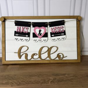 Banner Hugs & Kisses Interchangeable