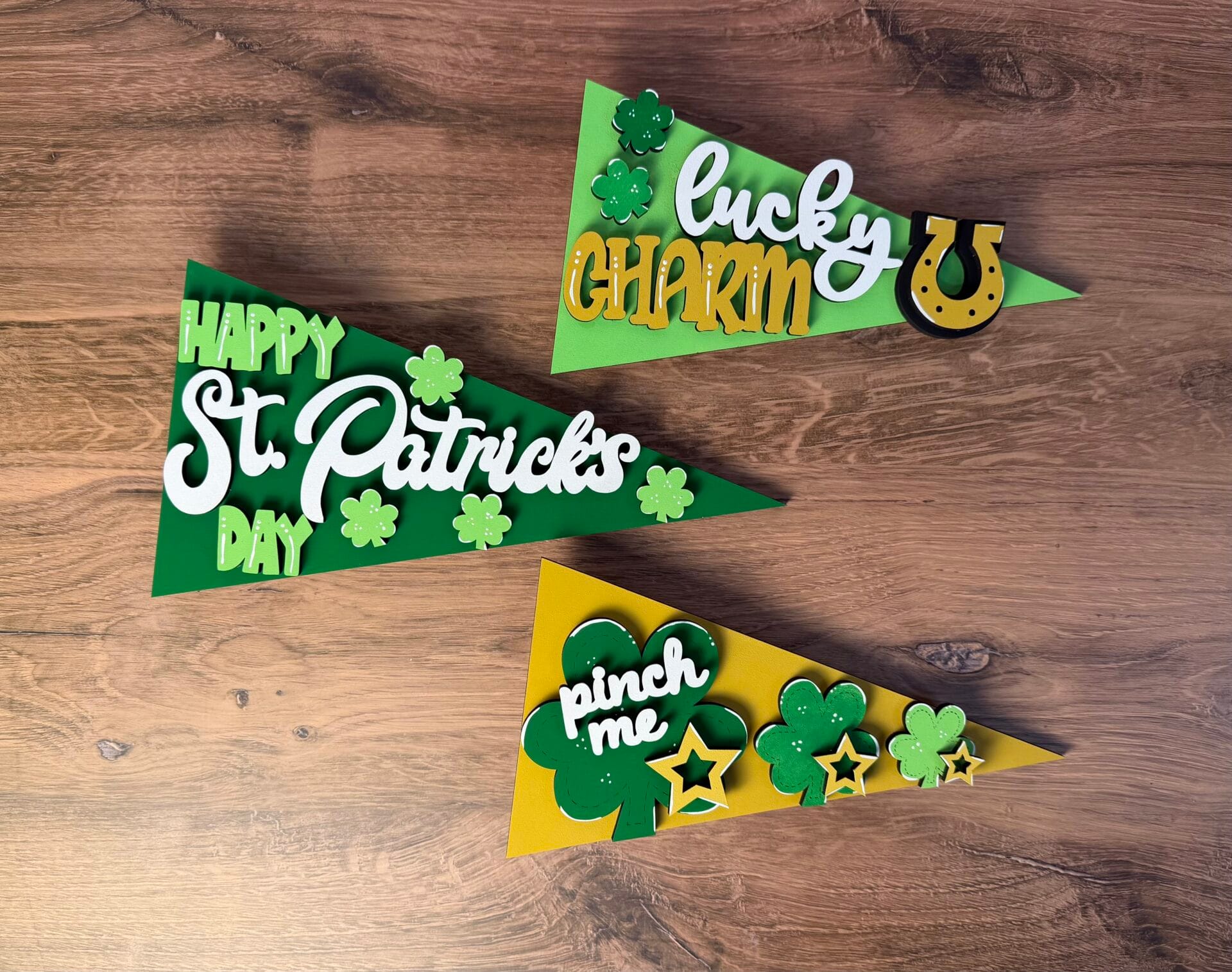St Pattys Pennant Interchangeable 3 Piece Set - Image 4