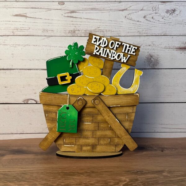 St Pattys For Flower Basket Interchangeable Weave Basket
