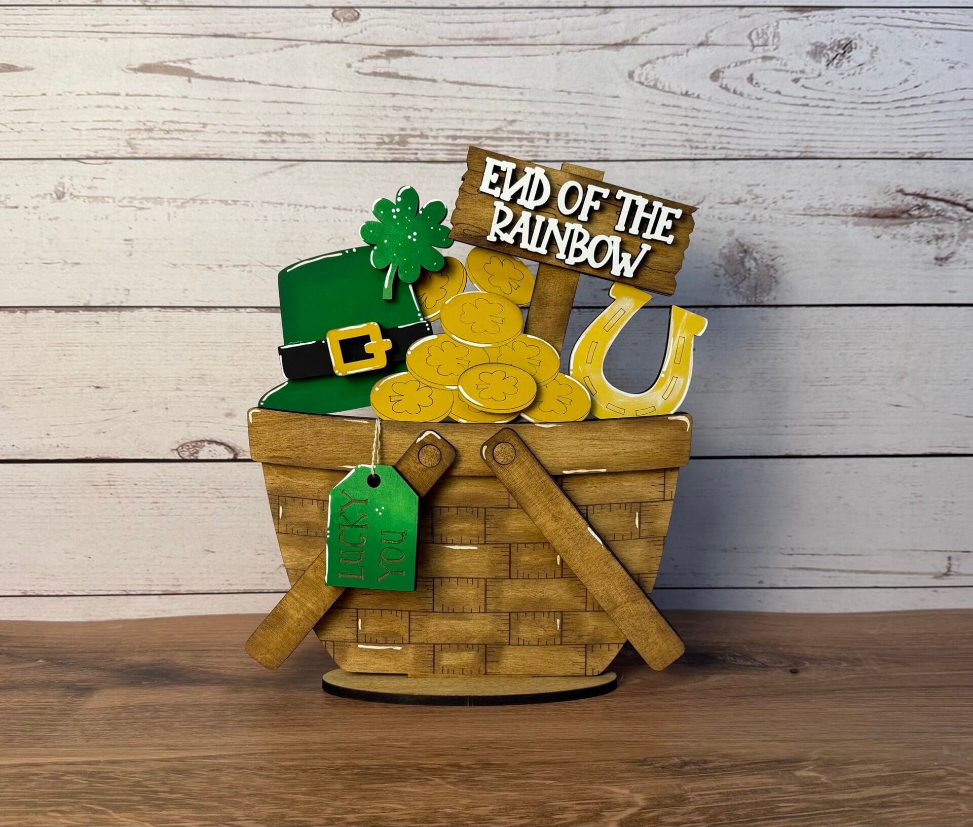 St Pattys For Flower Basket Interchangeable Weave Basket