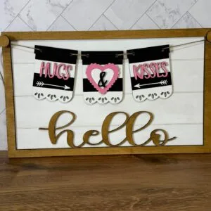 Banner Hugs & Kisses Interchangeable